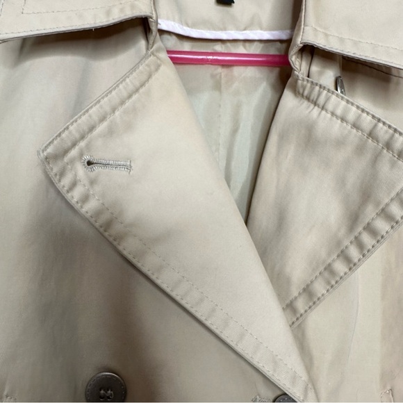 Giacca Trench Coat Double Breasted Classic Style Tan Size Medium - Picture 10 of 16
